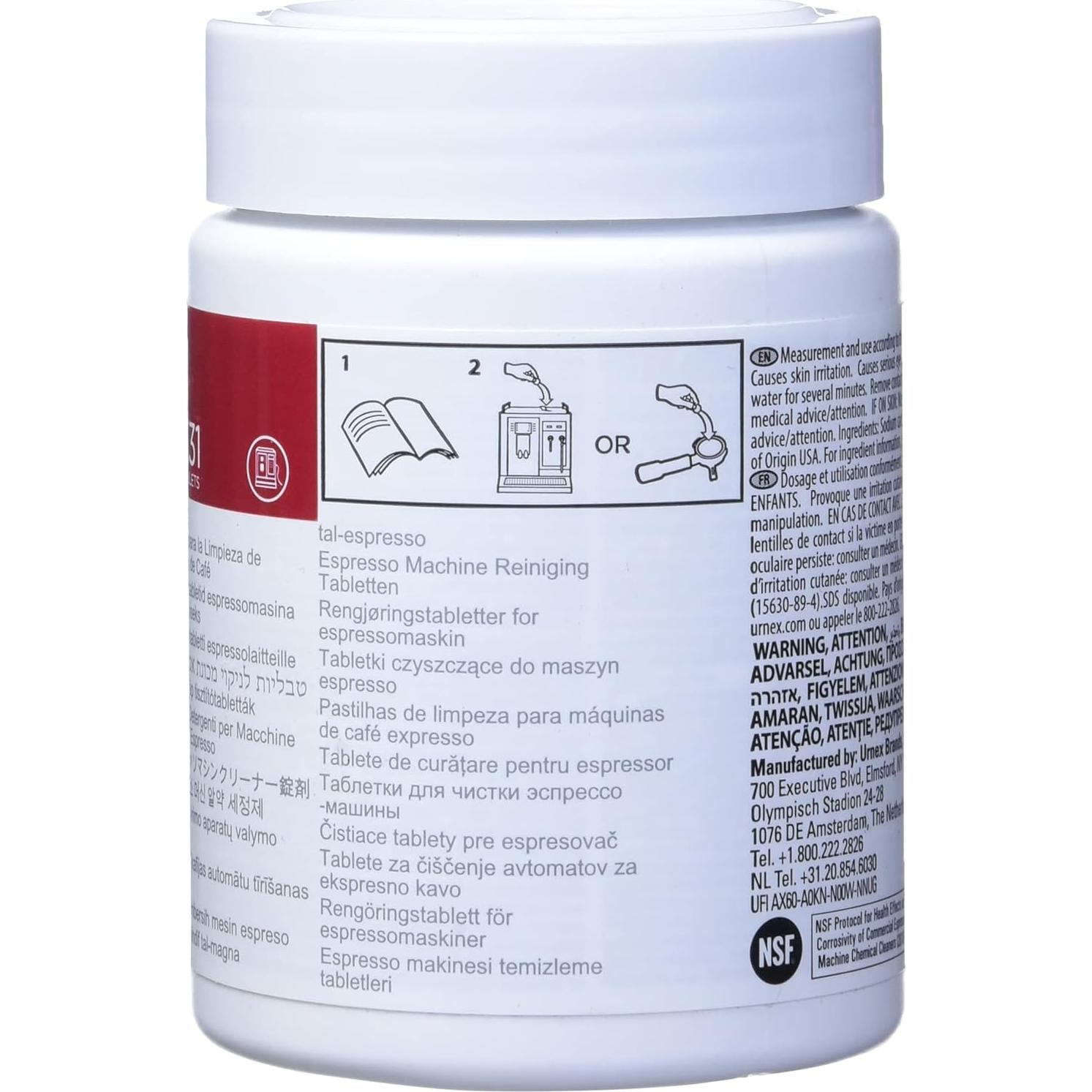 Tabletas de limpieza Urnex Cafiza Professional 100 unidades