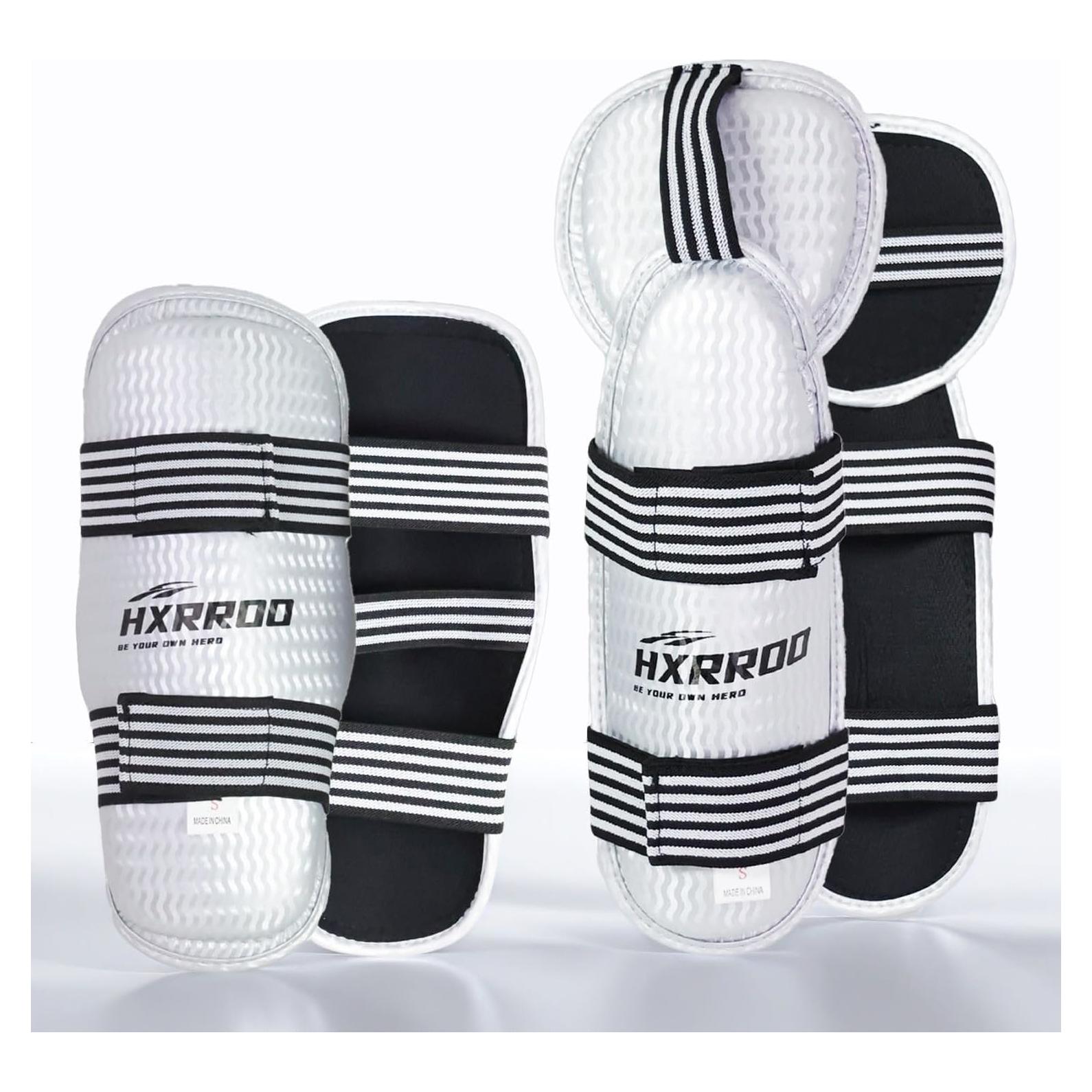 Conjunto de Protectores de Espinillas y Brazos HXRROO - Taekwondo, Karate, Kickboxing