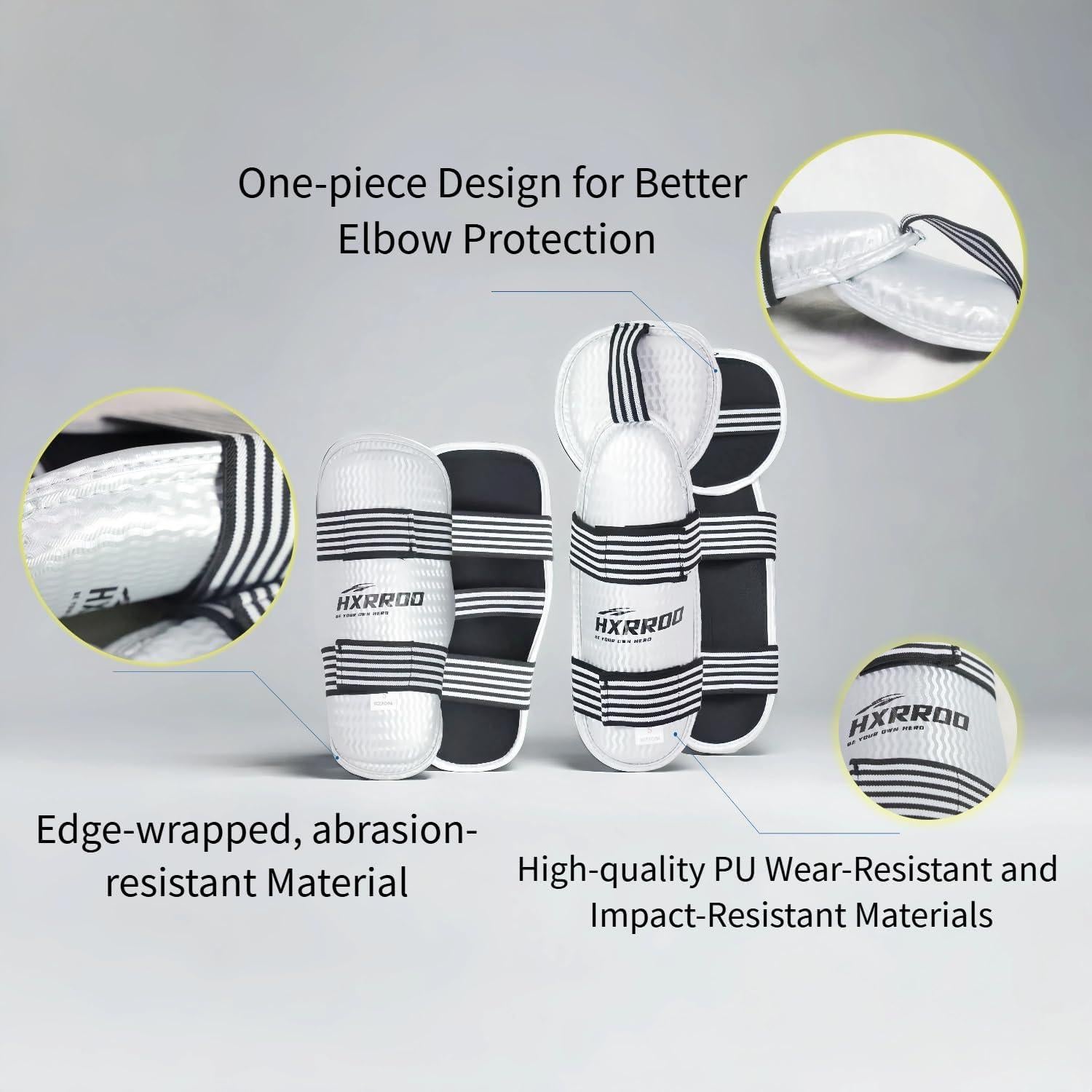 Conjunto de Protectores de Espinillas y Brazos HXRROO - Taekwondo, Karate, Kickboxing