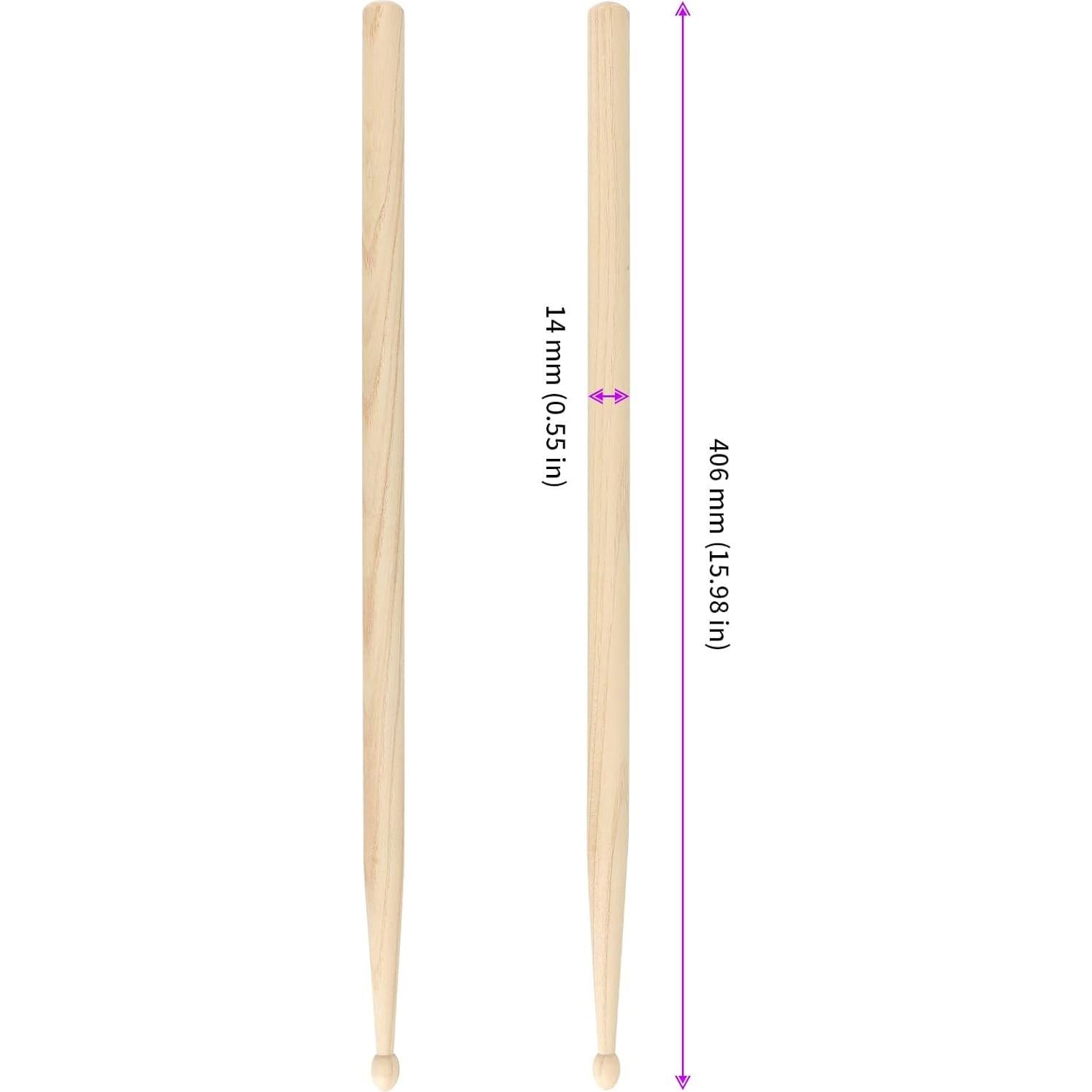 Palos de Batería JEUIHAU 5A Madera de Arce 25 Pares