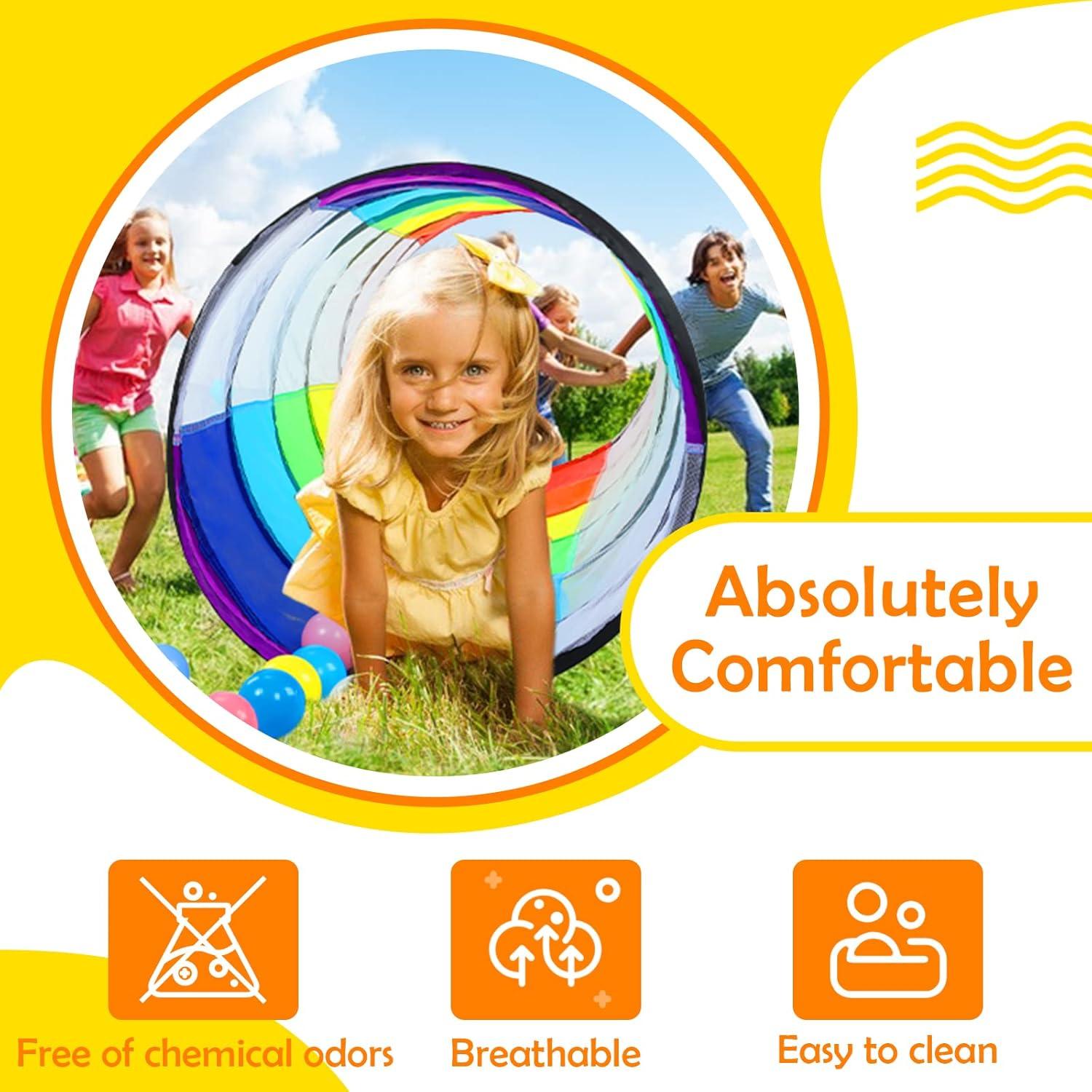 Túnel de Juego Moncoland Colorido para Niños y Mascotas