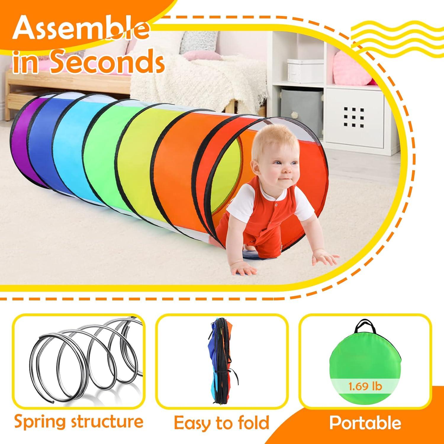 Túnel de Juego Moncoland Colorido para Niños y Mascotas