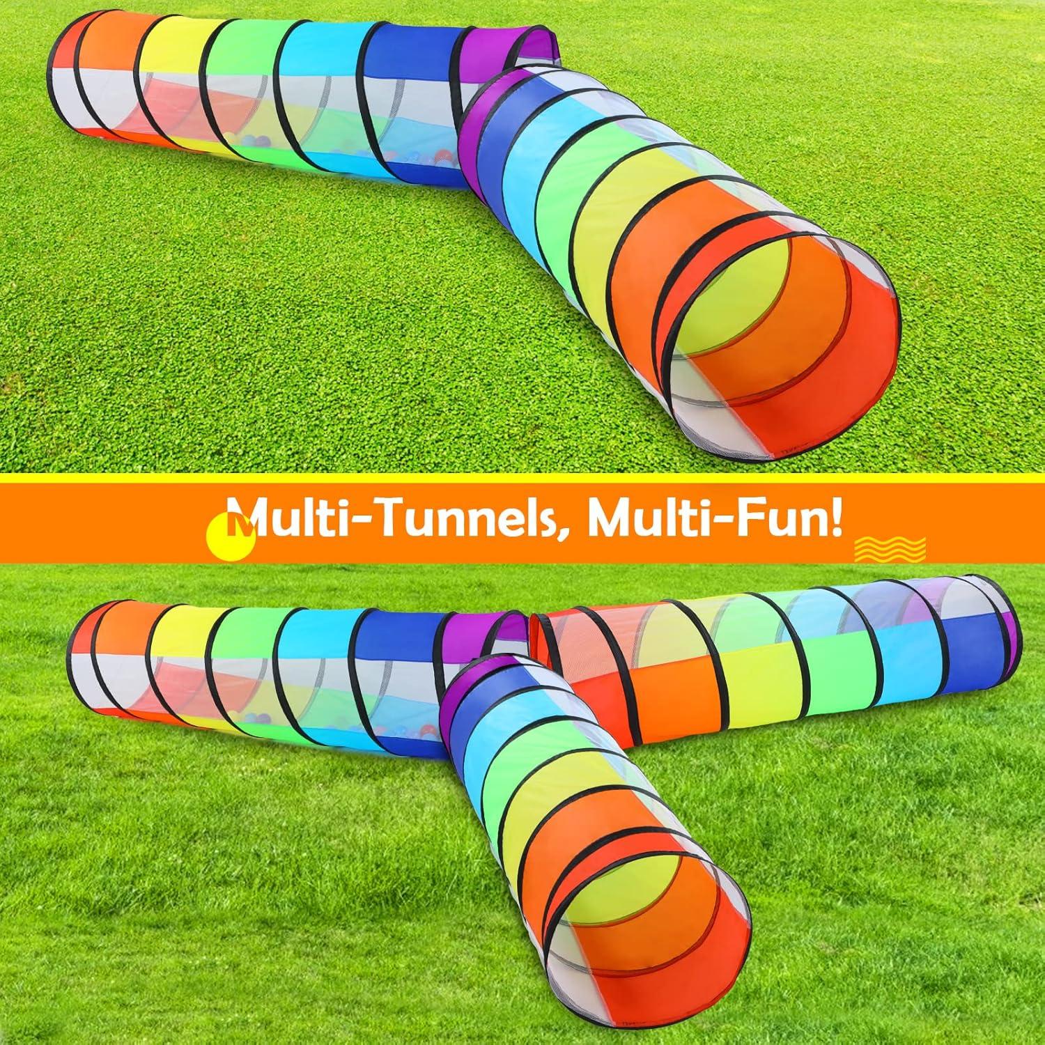 Túnel de Juego Moncoland Colorido para Niños y Mascotas