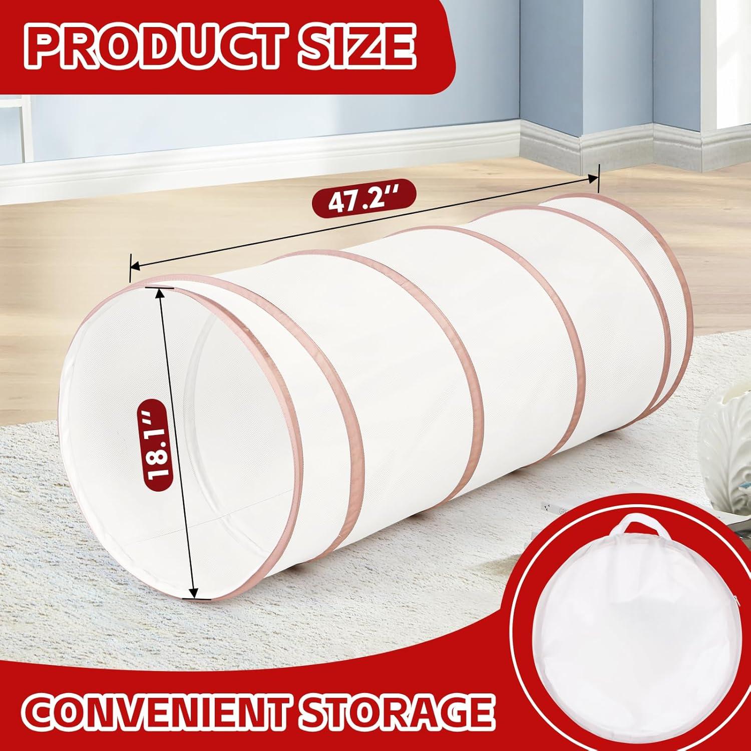 Túnel de Juego Beige para Niños - Juguete Emergente 119 cm