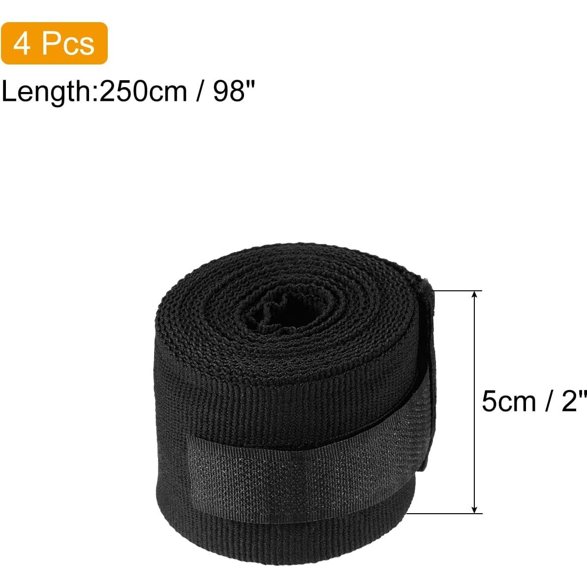 Vendaje de Mano de Boxeo PATIKIL Algodón Negro 250x5cm