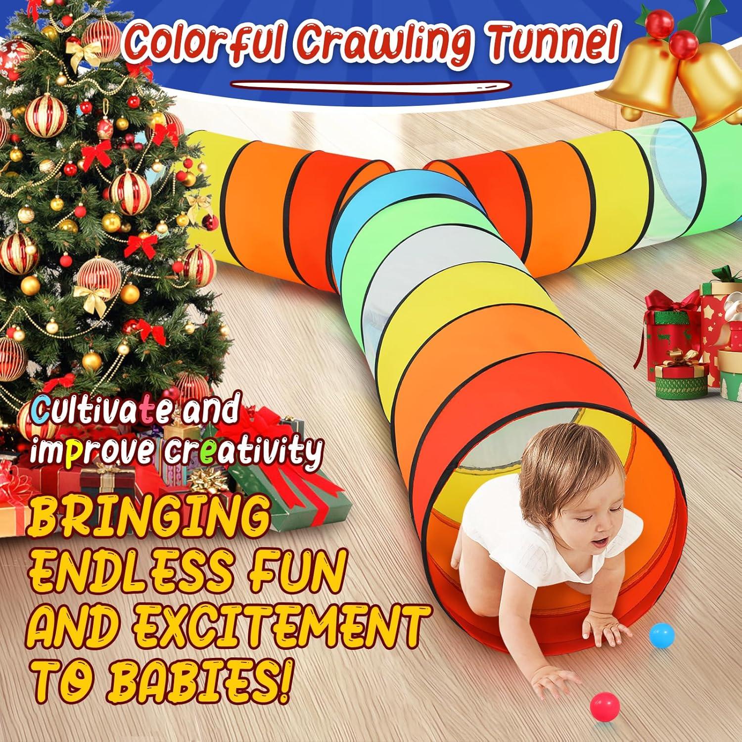 Túnel de Juego Moncoland Arcoíris 2 Piezas para Niños