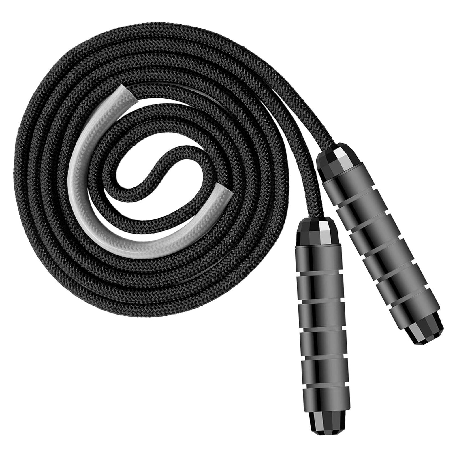 Weighted Jump Rope Workout Heavy Skipping Rope Jumping Rope Cotton for Men Women Fitness Excersise MMA Cardio BOXING Endurance Training