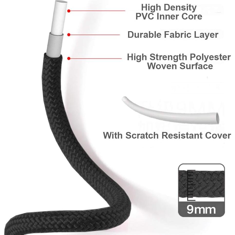 Weighted Jump Rope Workout Heavy Skipping Rope Jumping Rope Cotton for Men Women Fitness Excersise MMA Cardio BOXING Endurance Training