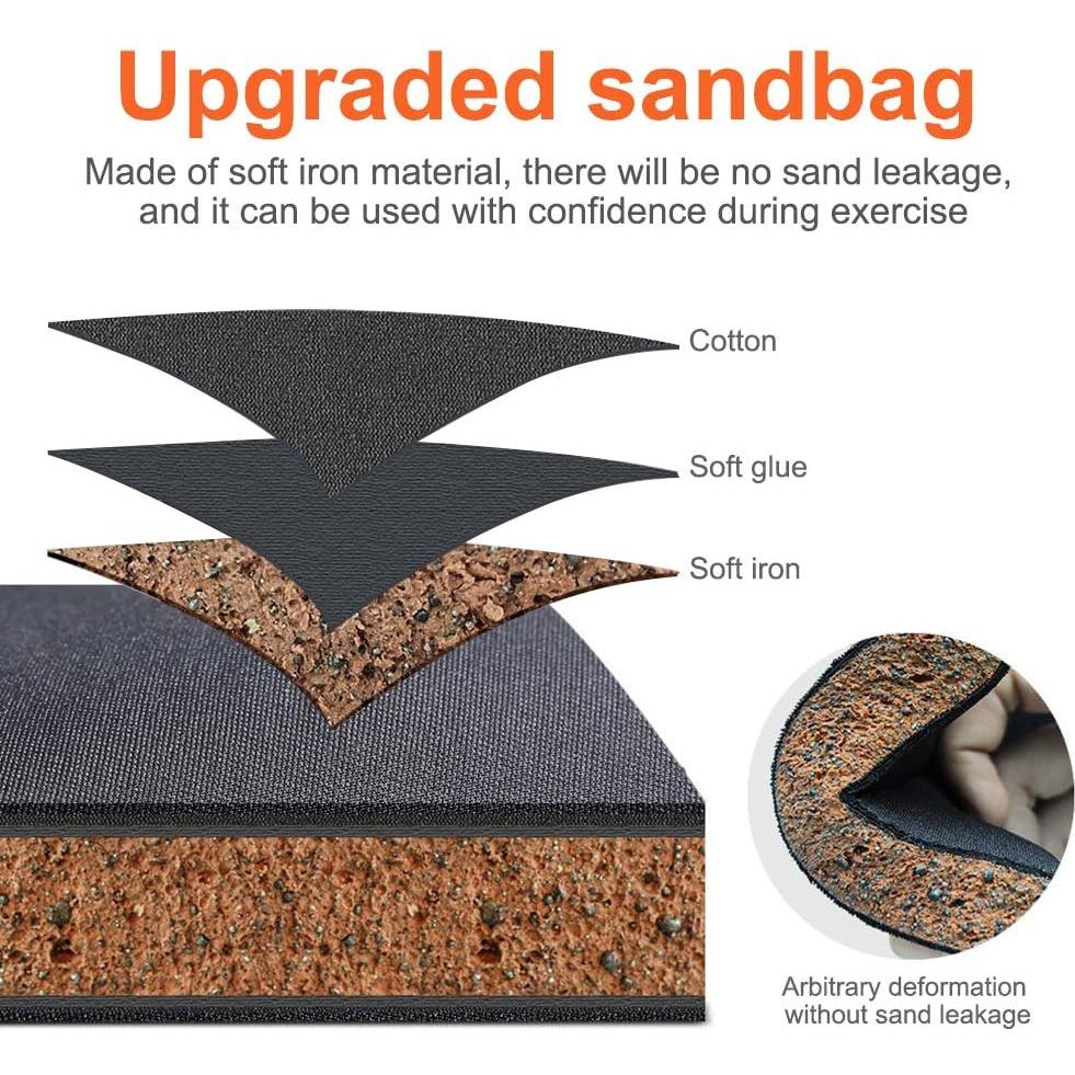 Weighted Gloves 5lb(2.5lb Each), Soft Iron Fitness Gloves with Lengthen Wrist Strap for Gym Boxing, Taekwondo, Running Training, Washable