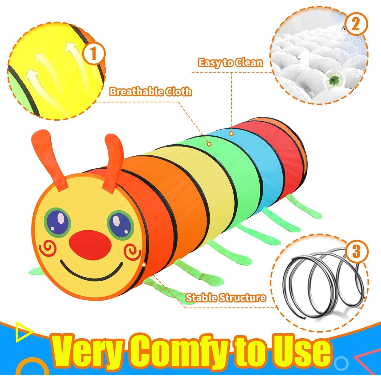 Túnel de Juego Moncoland Colorido Plegable para Niños