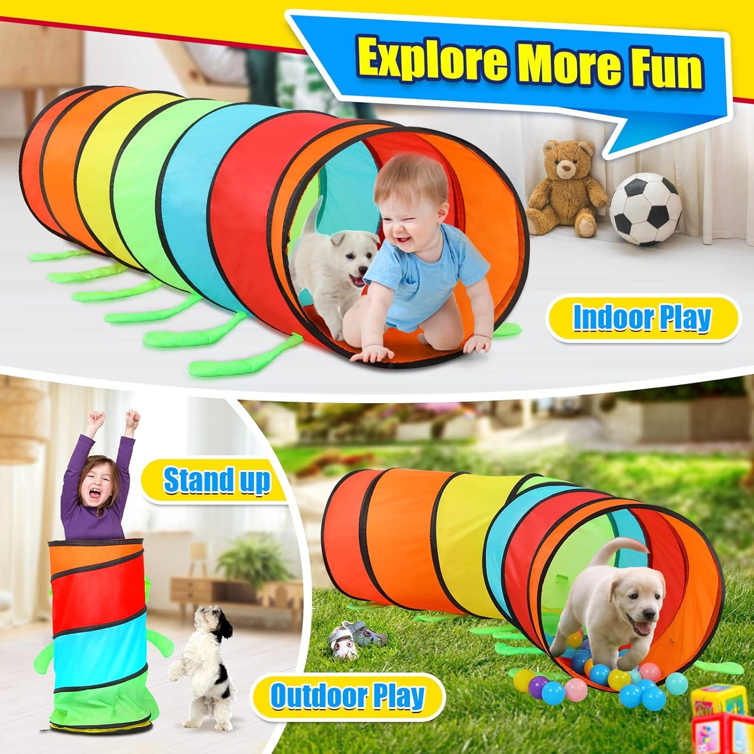 Túnel de Juego Moncoland Colorido Plegable para Niños
