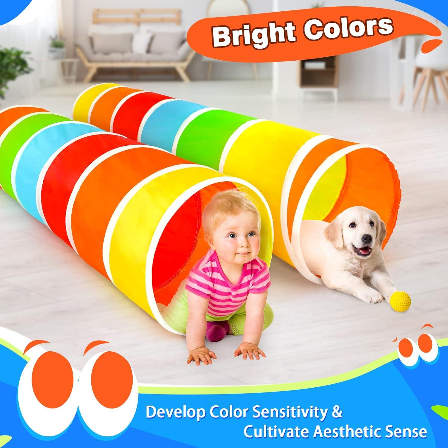 Túnel de Juego Colorido para Niños - 175 cm - Seguro y Divertido