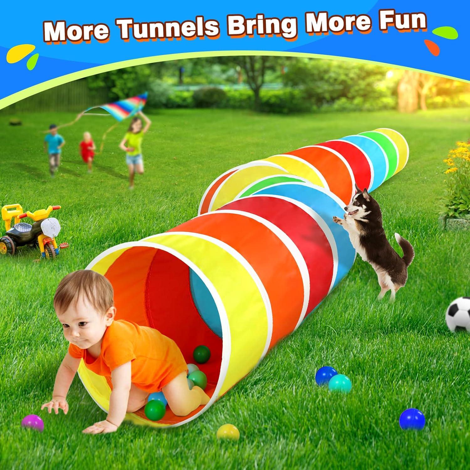 Túnel de Juego Colorido para Niños - 175 cm - Seguro y Divertido