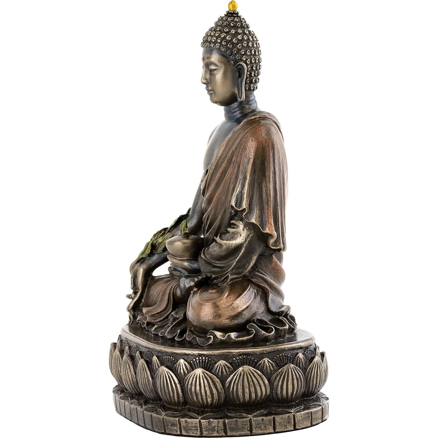 Estatua Buda Medicina Top Collection 15 cm Bronce Frío