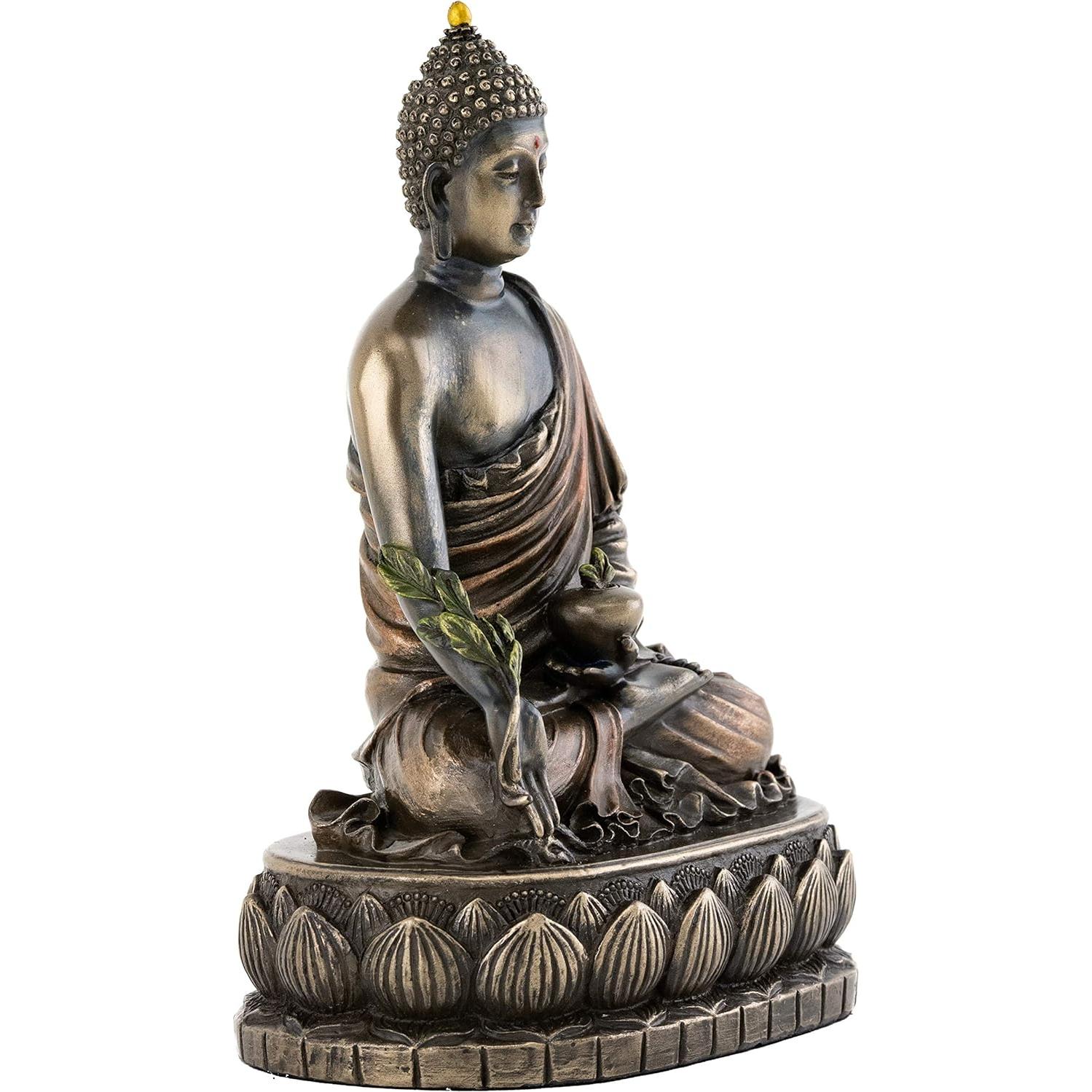 Estatua Buda Medicina Top Collection 15 cm Bronce Frío