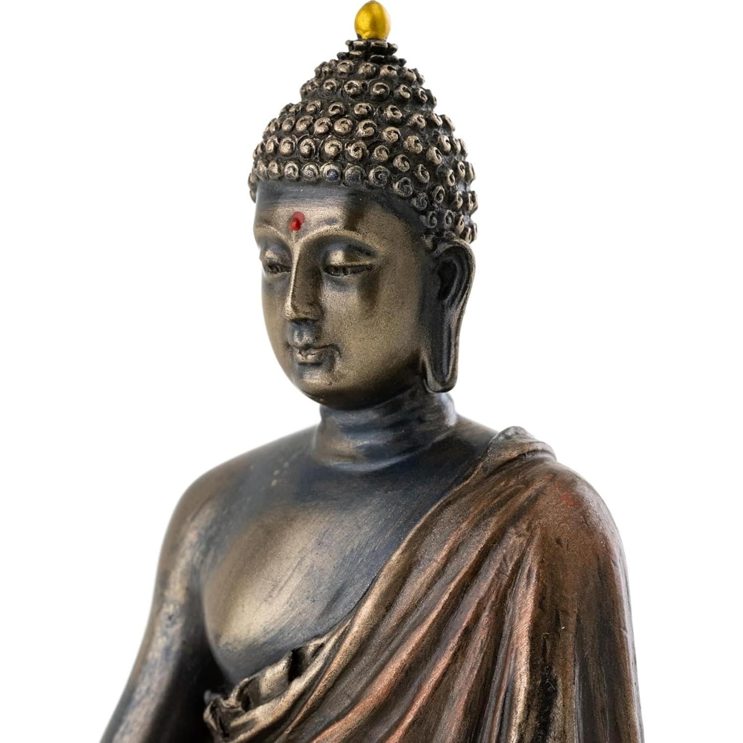 Estatua Buda Medicina Top Collection 15 cm Bronce Frío