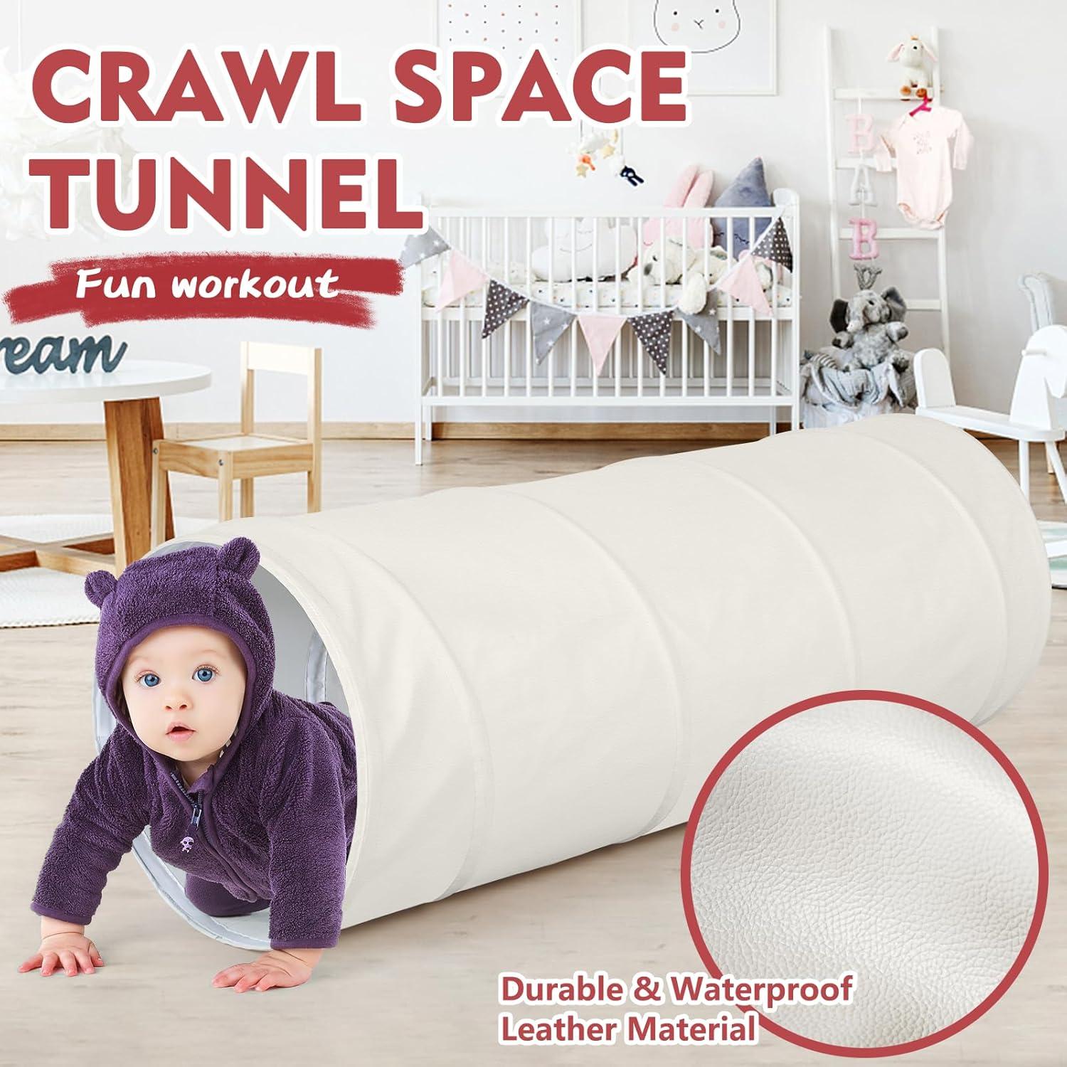 Túnel de Juego Beige para Niños - Juguete Pop Up 45.72 cm