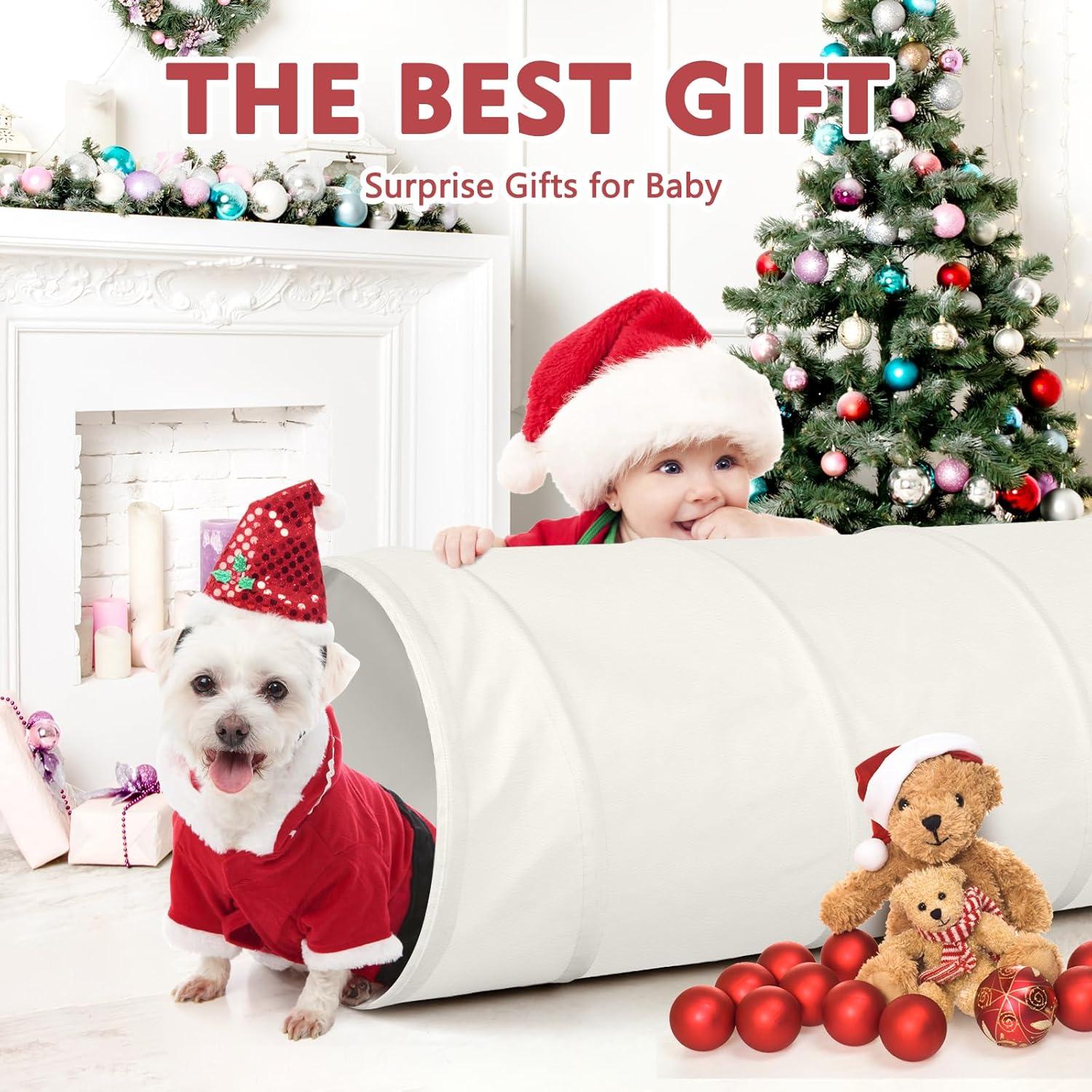 Túnel de Juego Beige para Niños - Juguete Pop Up 45.72 cm