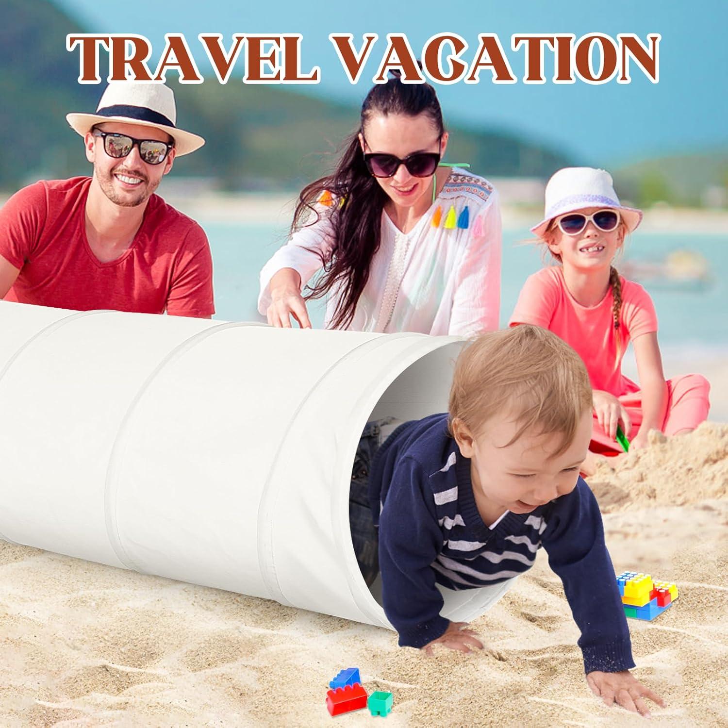 Túnel de Juego Beige para Niños - Juguete Pop Up 45.72 cm