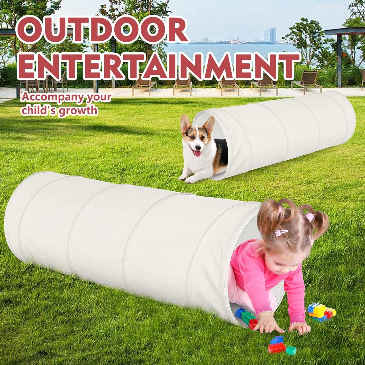 Túnel de Juego Beige para Niños - Juguete Pop Up 45.72 cm