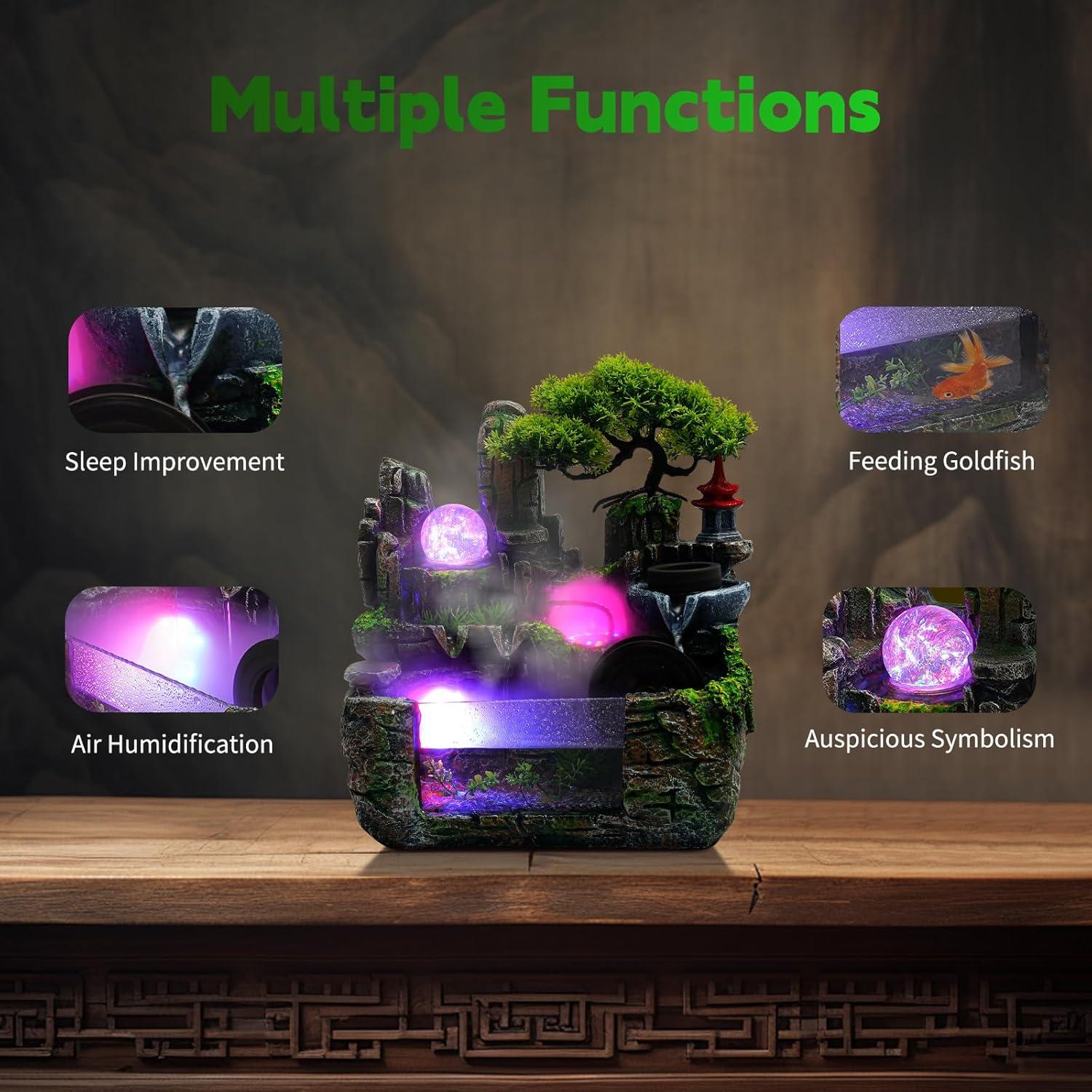 Fuente de Agua Gdrasuya10 Decorativa para Escritorio 30x20cm