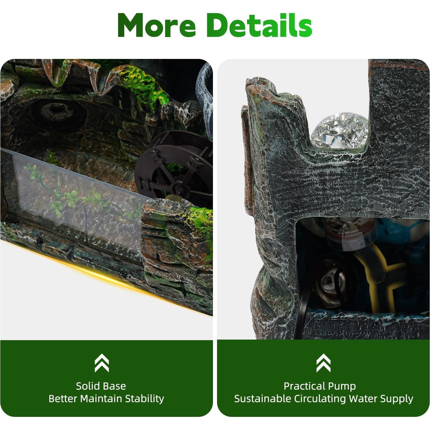 Fuente de Agua Gdrasuya10 Decorativa para Escritorio 30x20cm