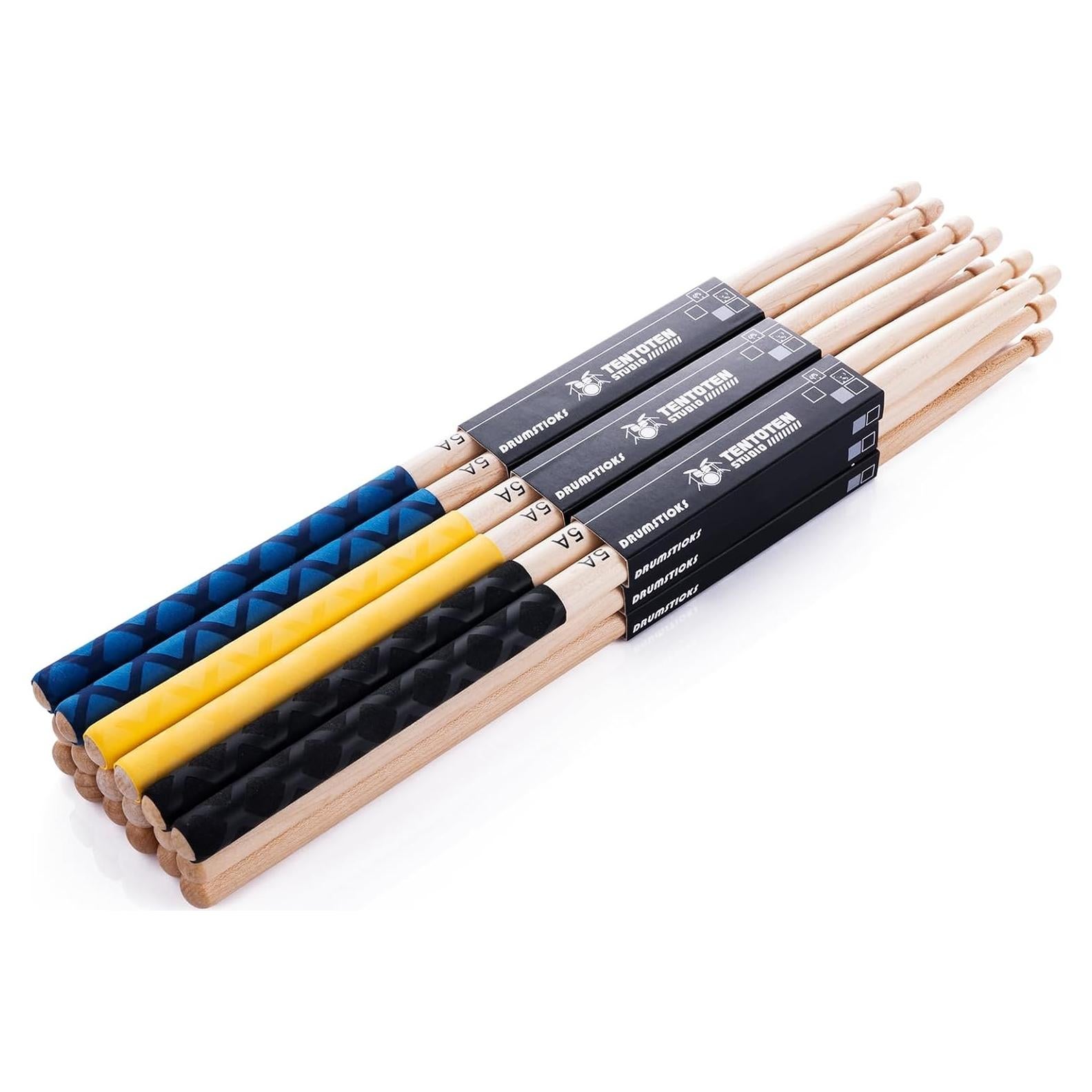 Palillos de tambor TENTOTEN 5A de arce antideslizantes