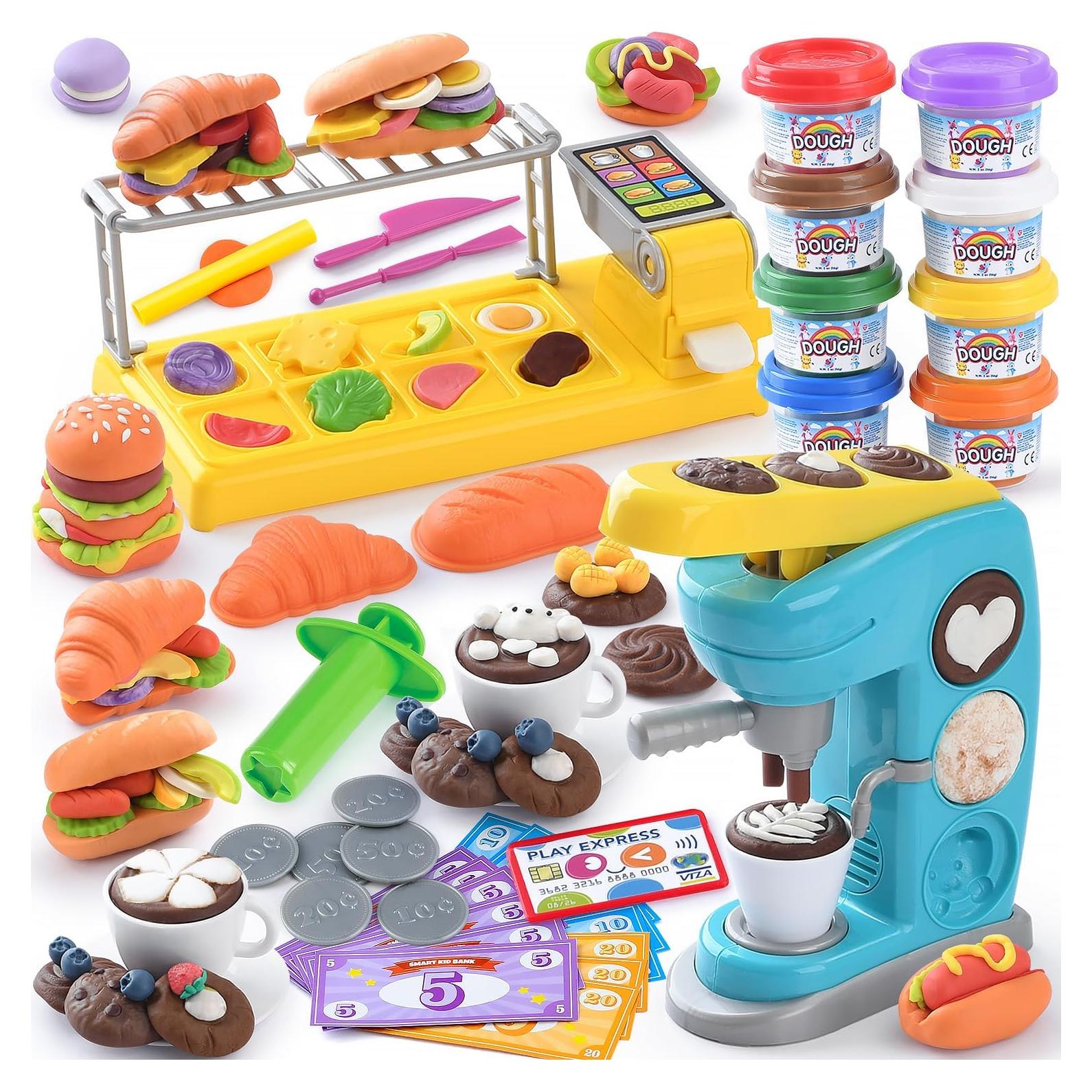 Conjunto de Juguete de Masa de Café PLAY 8 Latas 56g