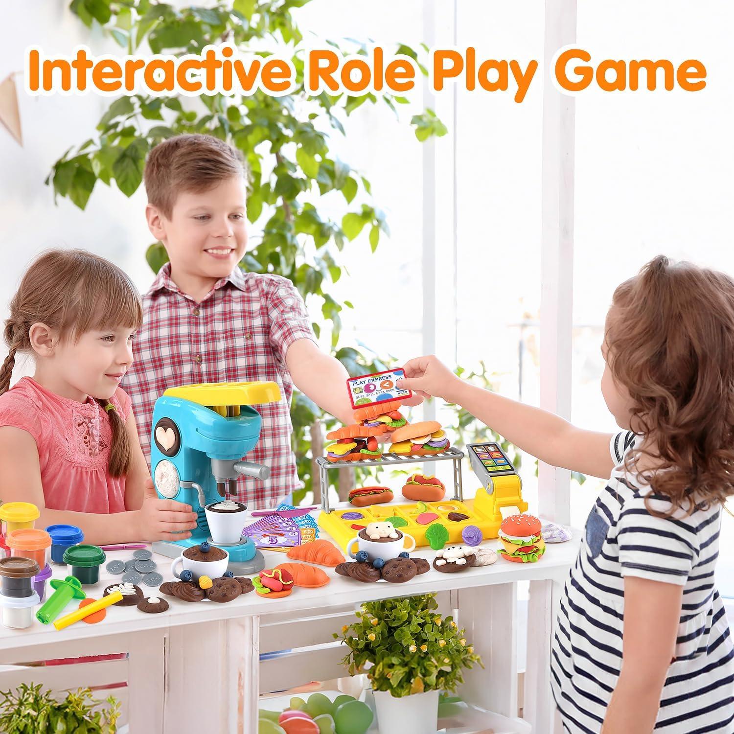 Conjunto de Juguete de Masa de Café PLAY 8 Latas 56g