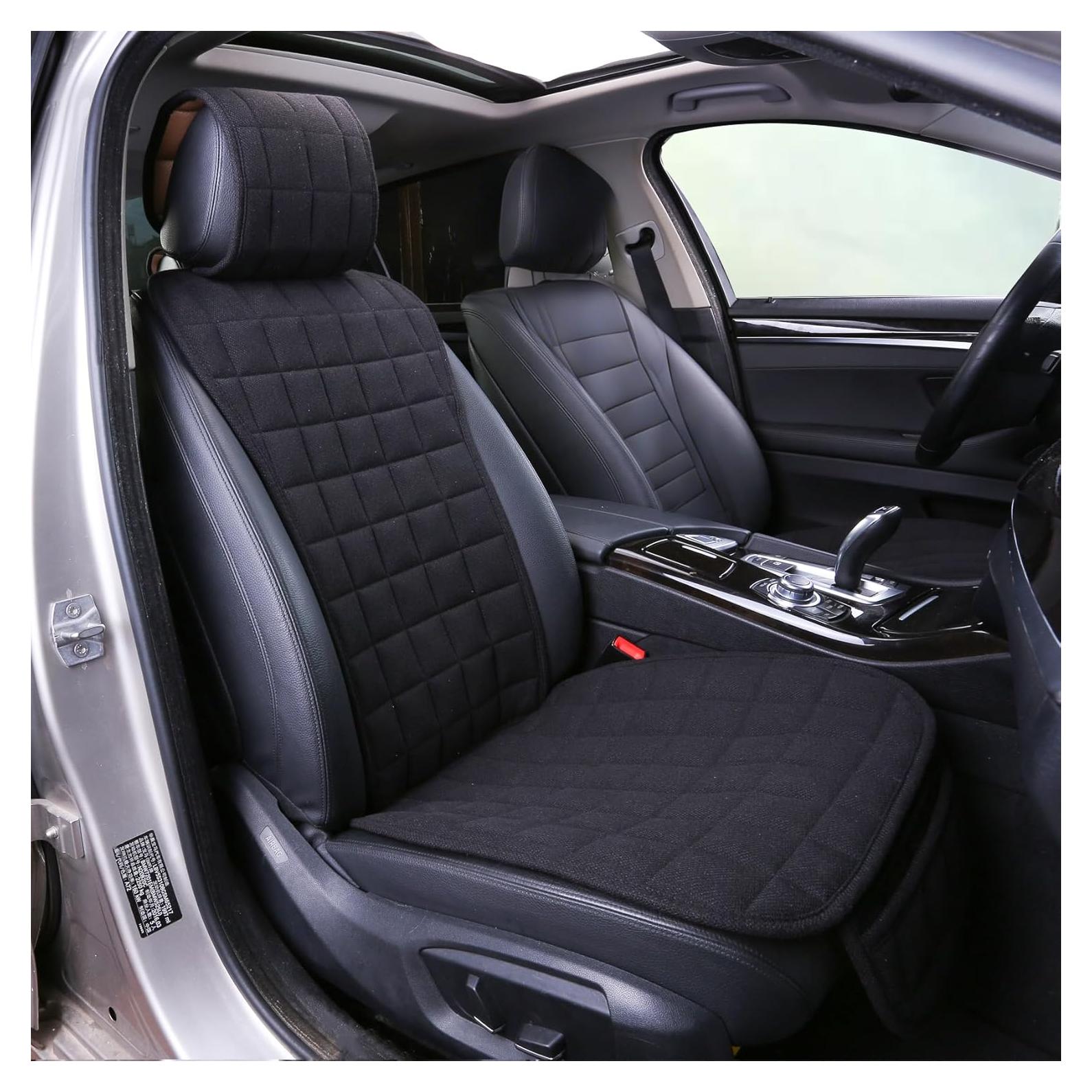 Fundas de Asiento de Coche Suninbox Lino Negro Universal