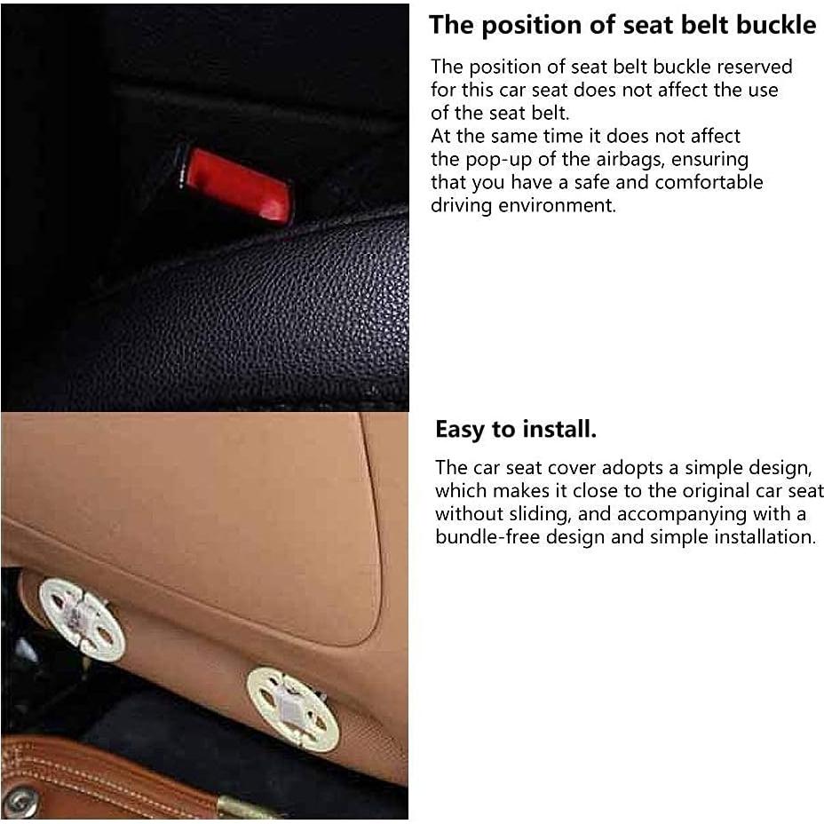 Fundas de Asiento de Coche Suninbox Lino Negro Universal