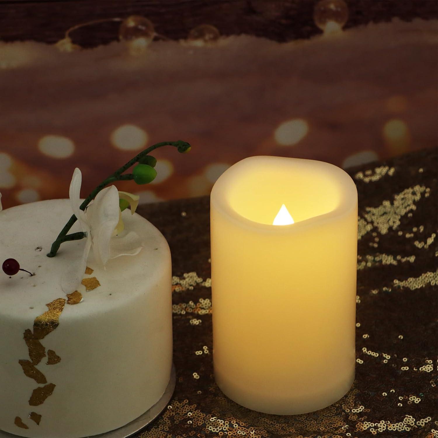 Vela LED Grande Impermeable 4x6" Jingtech con Temporizador