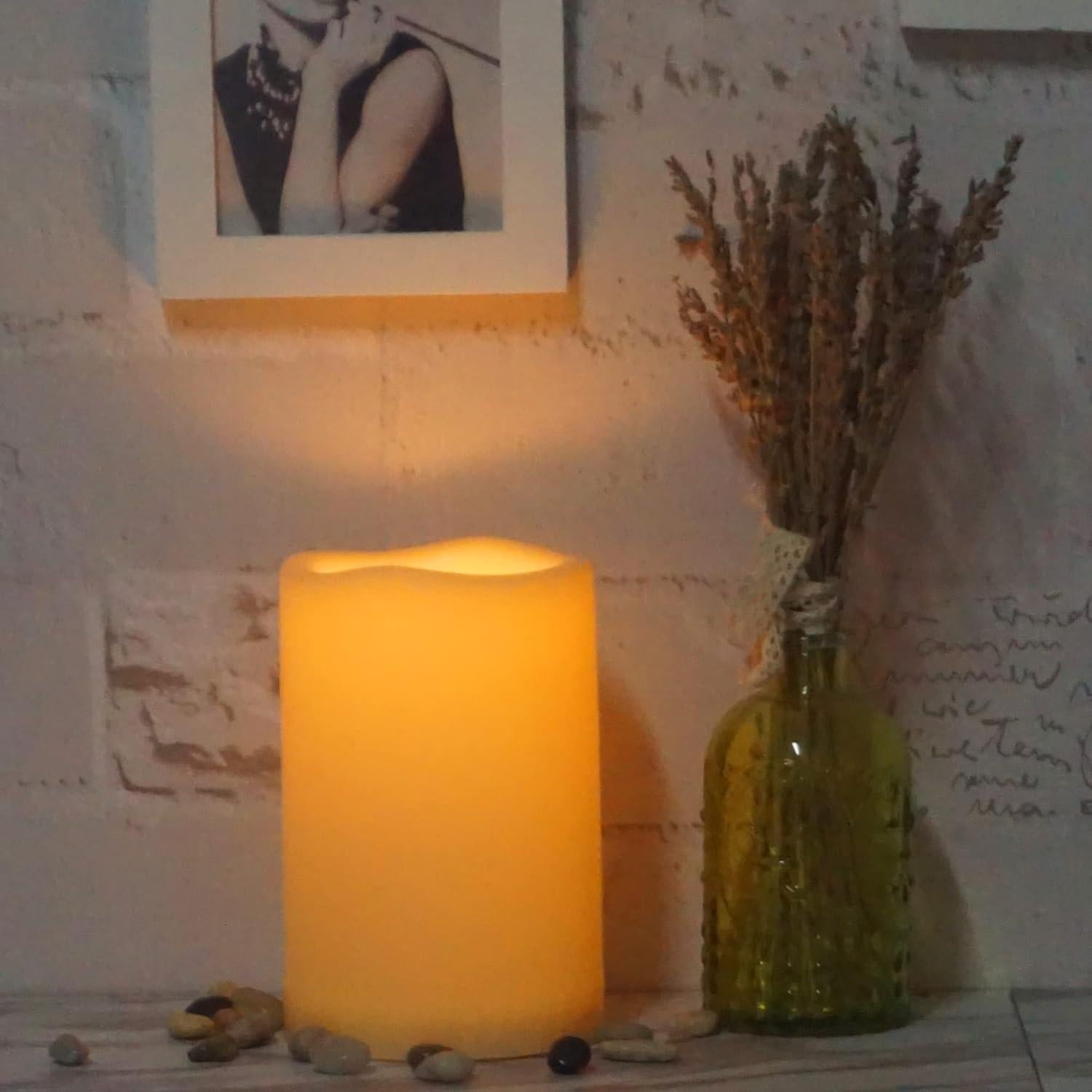 Vela LED Grande Impermeable 4x6" Jingtech con Temporizador