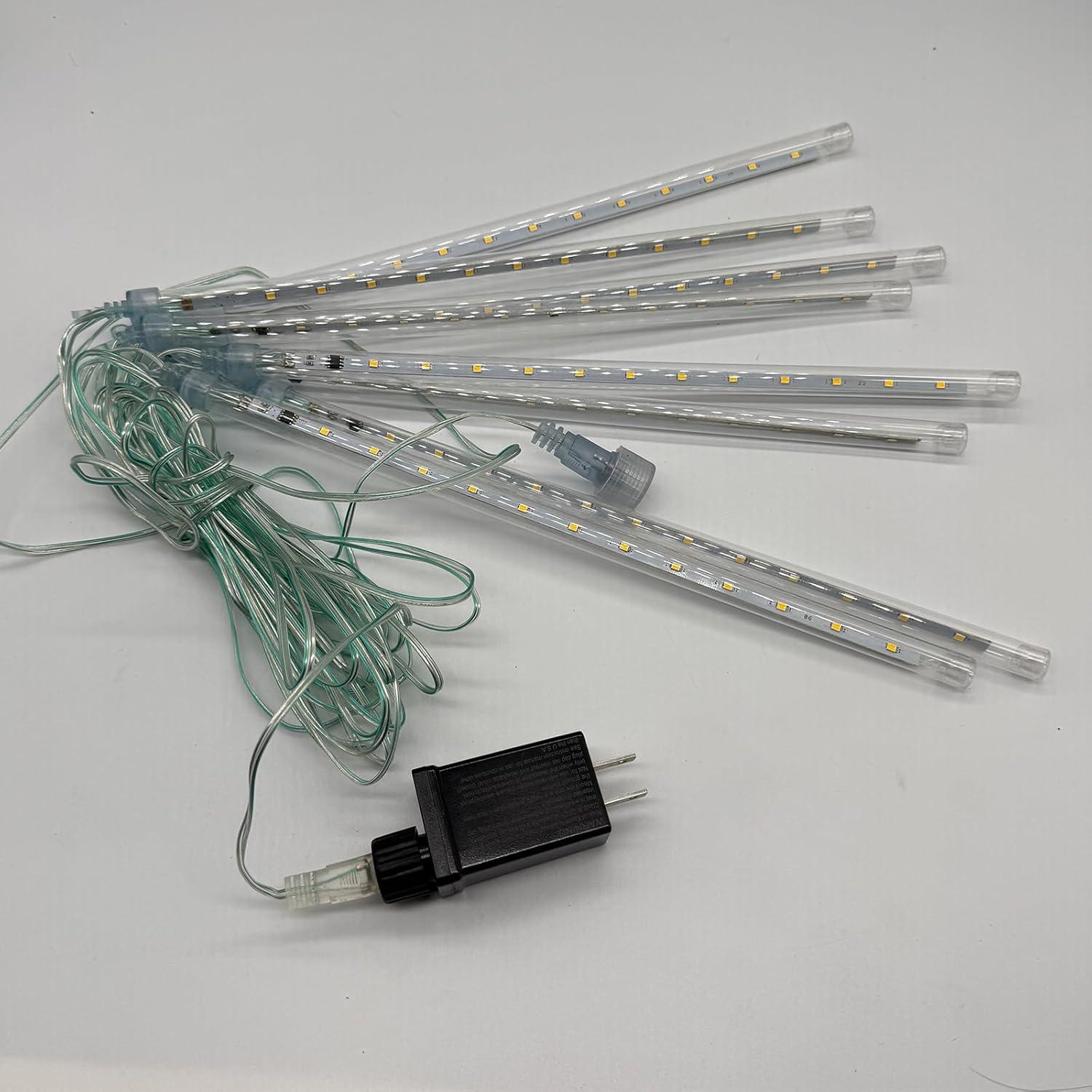 Luces de Lluvia de Meteoros Aokudoni 8 Tubos 40 cm Multicolor