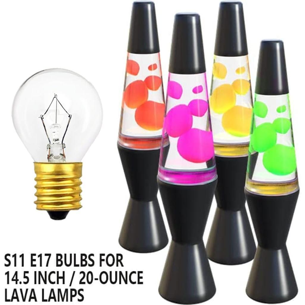 Bombilla de Lava E17 25W 14.5" Brillo Blanco Cálido