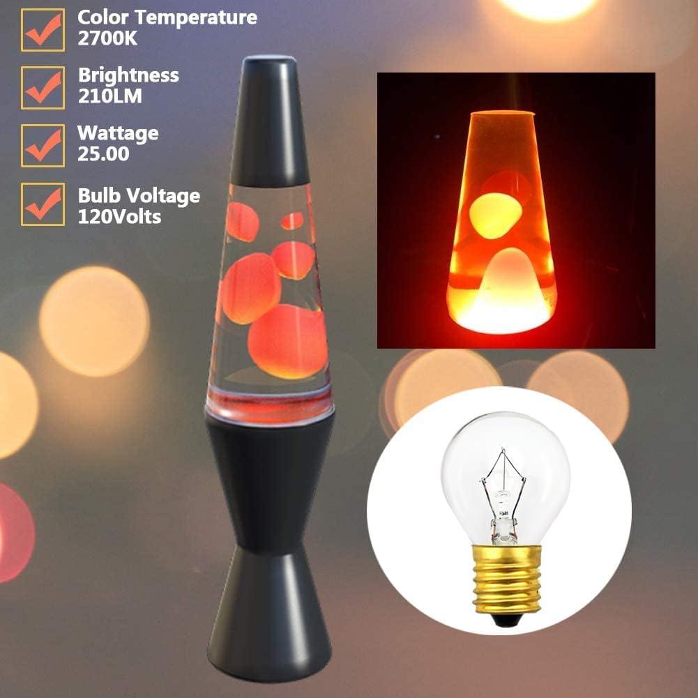 Bombilla de Lava E17 25W 14.5" Brillo Blanco Cálido