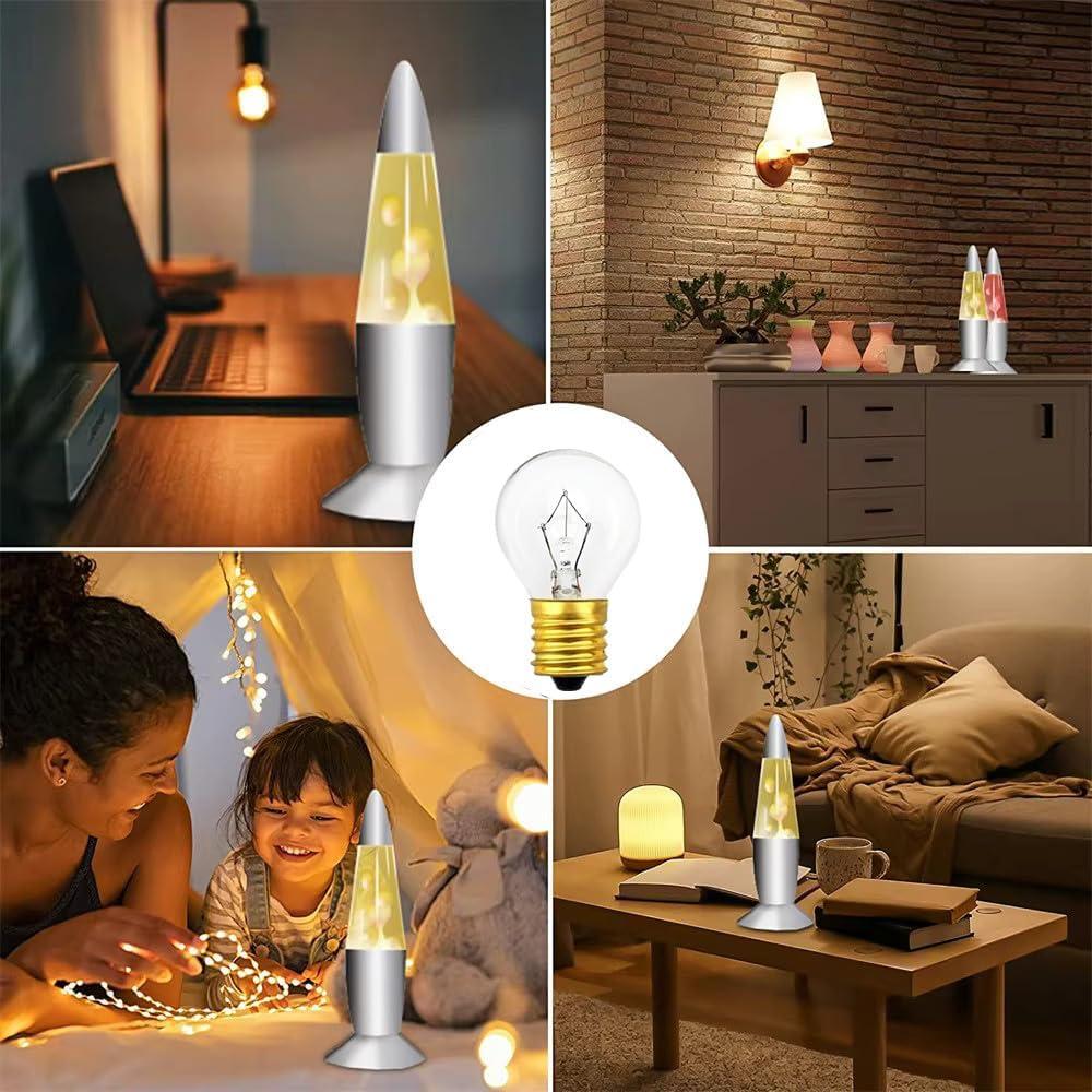 Bombilla de Lava E17 25W 14.5" Brillo Blanco Cálido