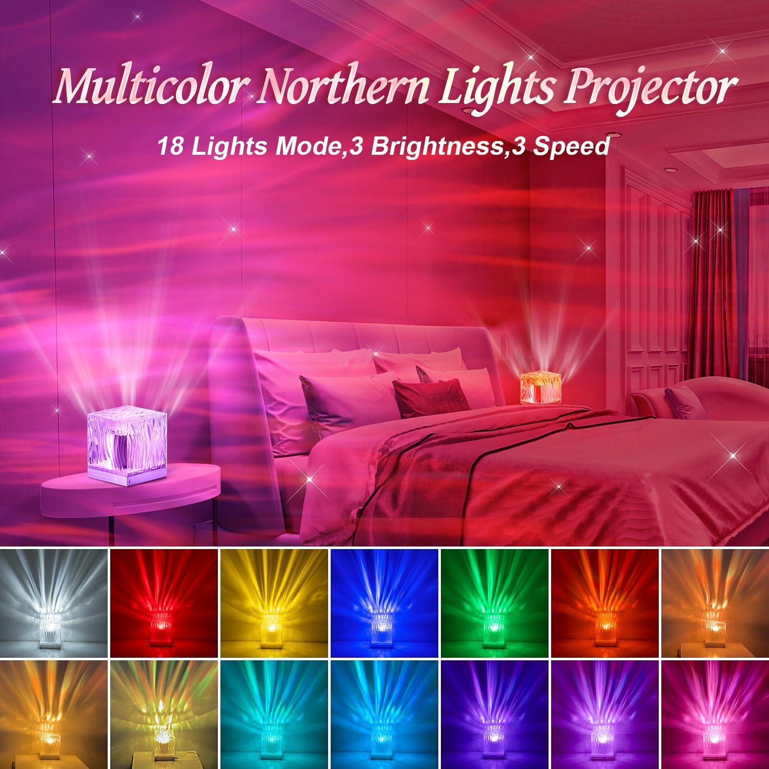Proyector de Luces del Norte Mubarek WH-E22, 18 Colores, 162 Modos