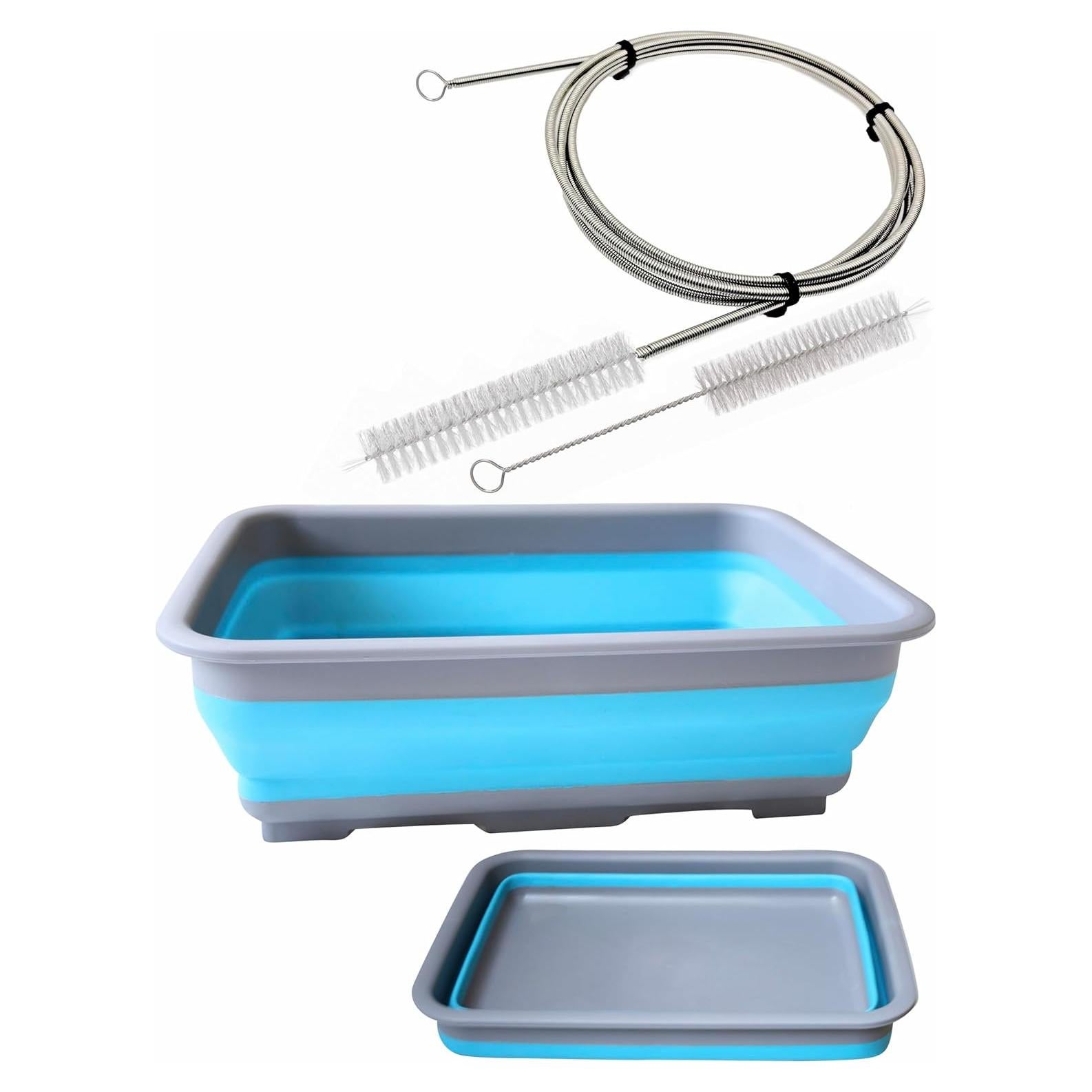 Kit de Limpieza CPAP RawRock con Cepillo y Cubeta Plegable