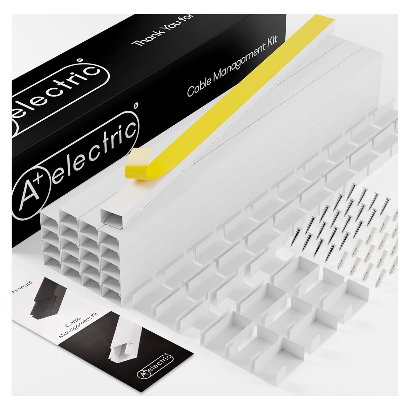 Canal de Cables A Plus 800 cm Blanco Autoadhesivo