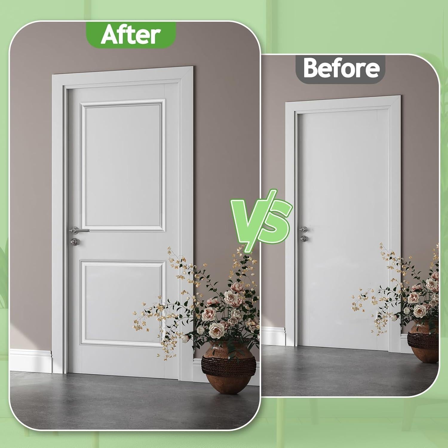 Kit de Moldura de Puerta Autoadhesiva Colingmill 10 Piezas