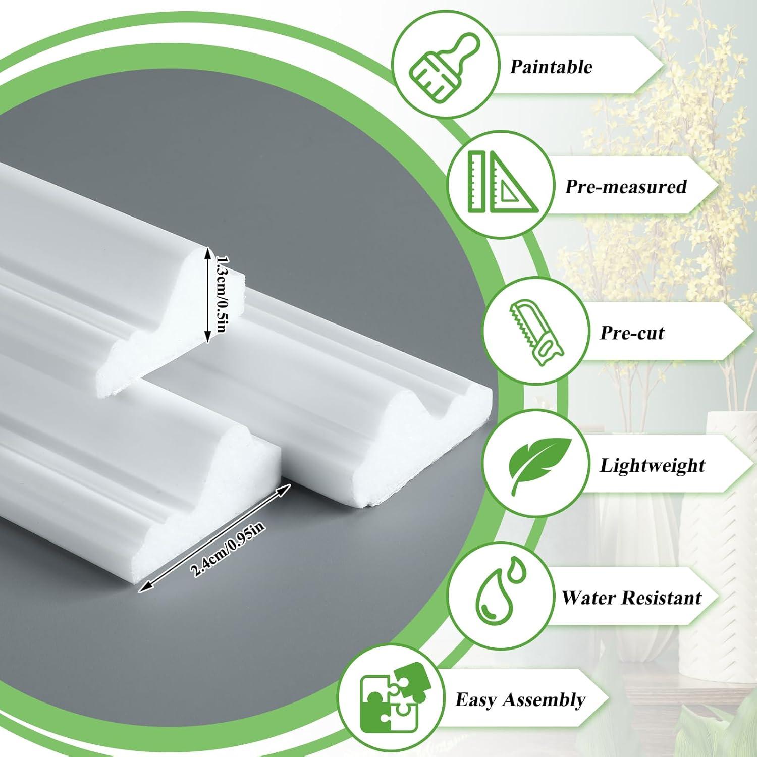 Kit de Moldura de Puerta Autoadhesiva Colingmill 10 Piezas