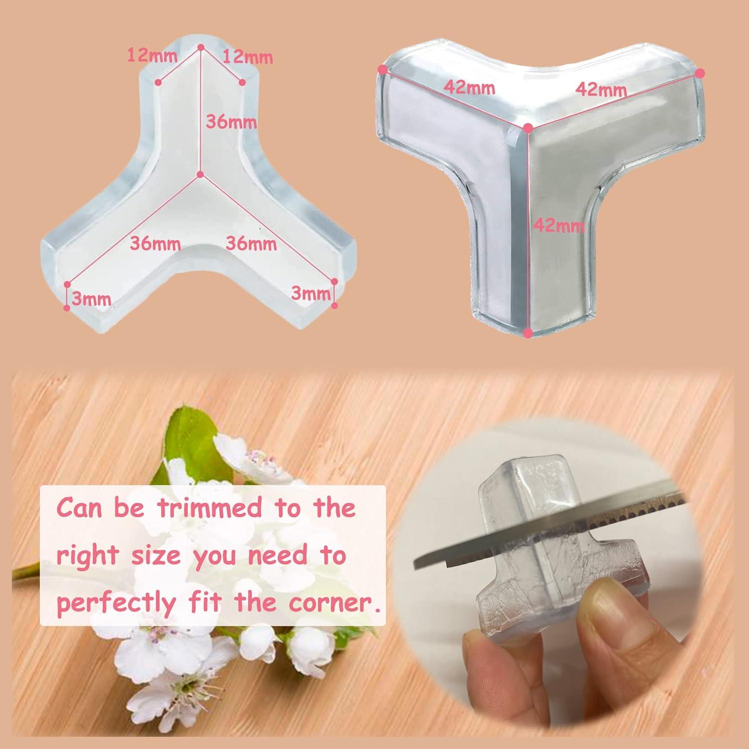 4 Protectores de Esquinas de Silicona saicheek para Bebés