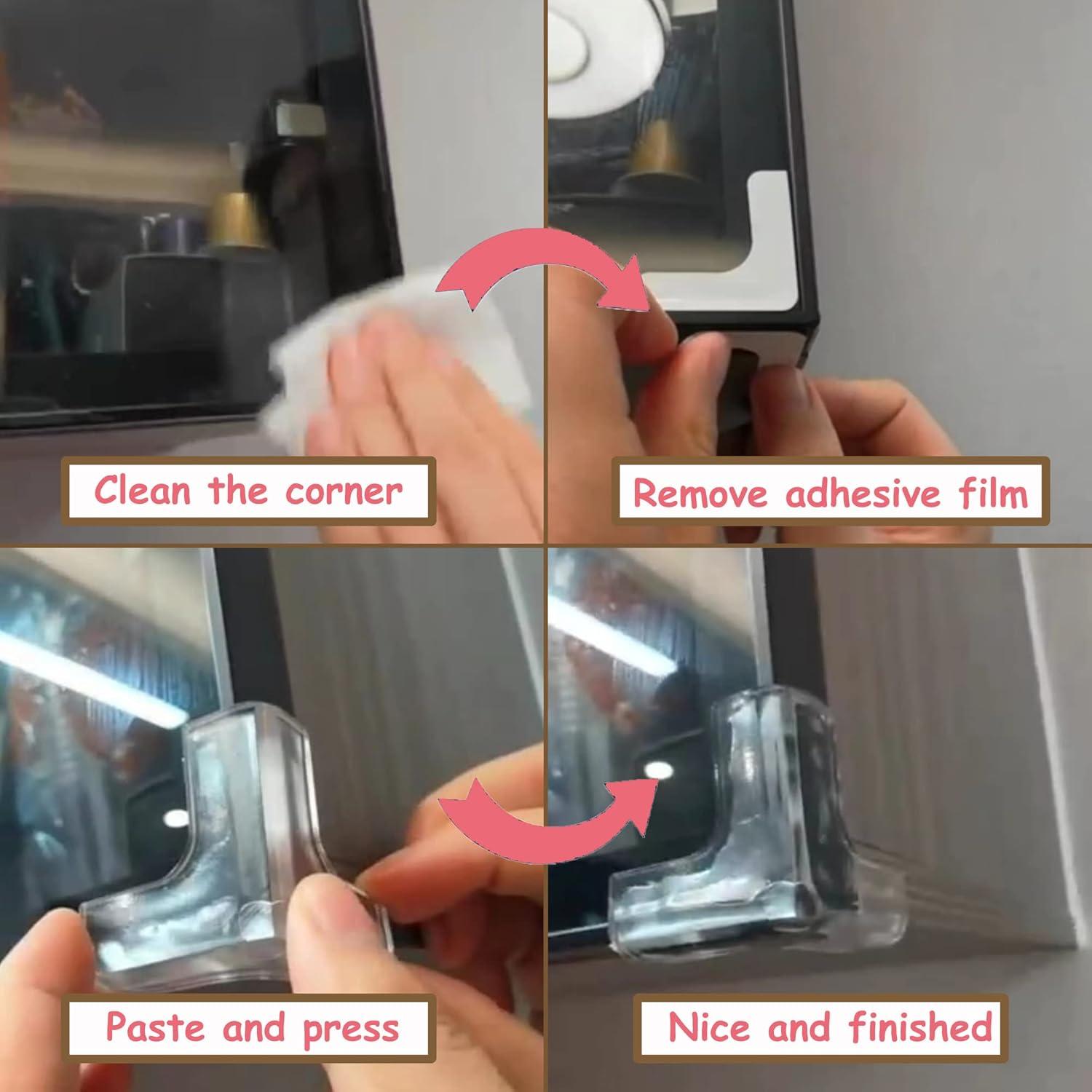 4 Protectores de Esquinas de Silicona saicheek para Bebés