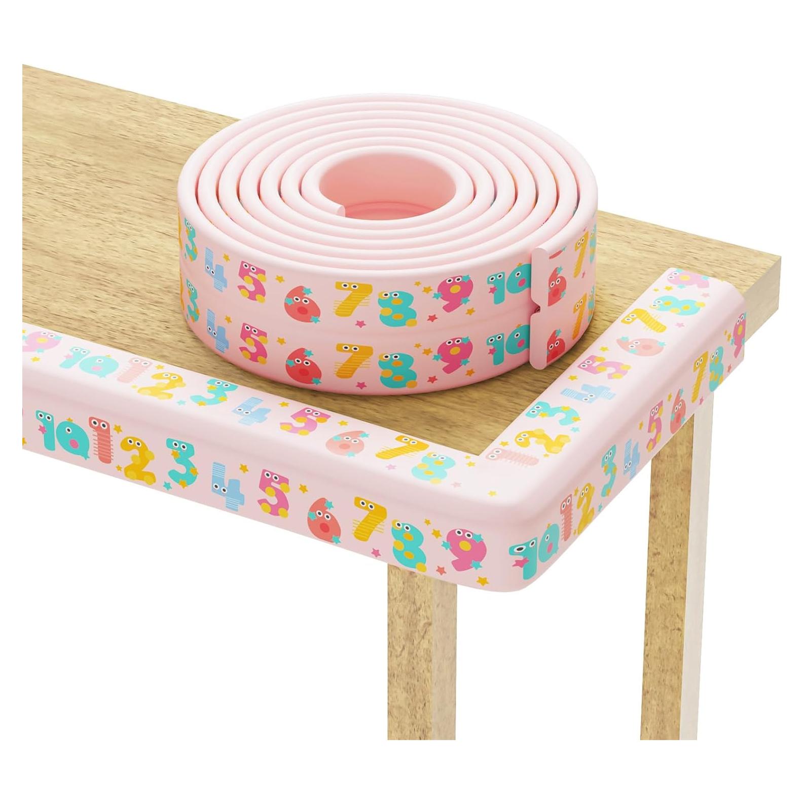 Protector de Bordes para Bebé Lonlown 2m Espuma Inodora Rosa