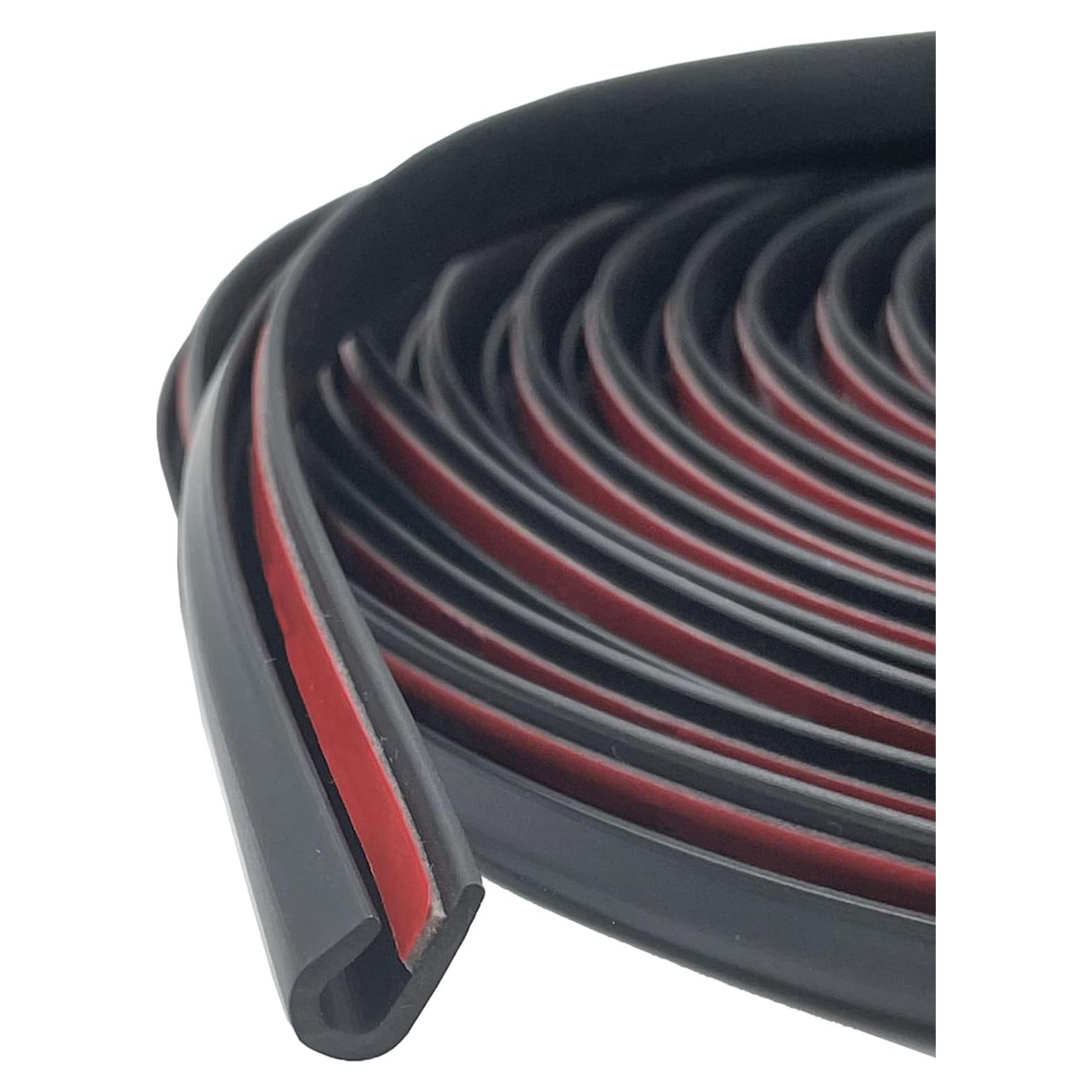 Protección de Bisel de Goma Socein 1.52m Negro Autoadhesiva