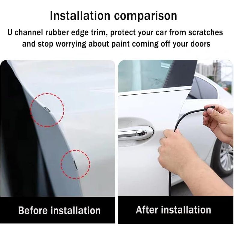 Protección de Bisel de Goma Socein 1.52m Negro Autoadhesiva