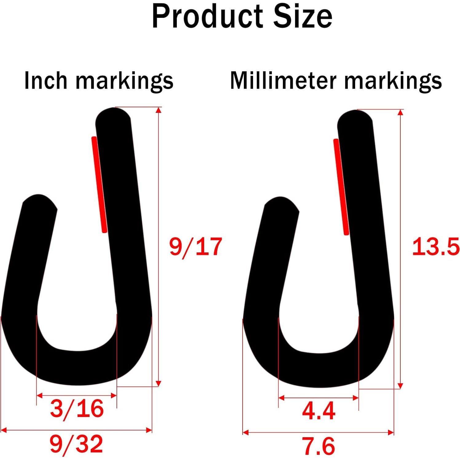Protección de Bisel de Goma Socein 1.52m Negro Autoadhesiva