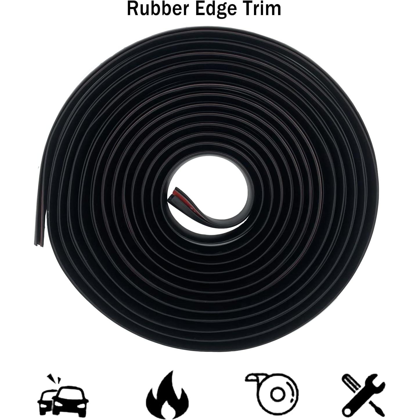 Protección de Bisel de Goma Socein 1.52m Negro Autoadhesiva