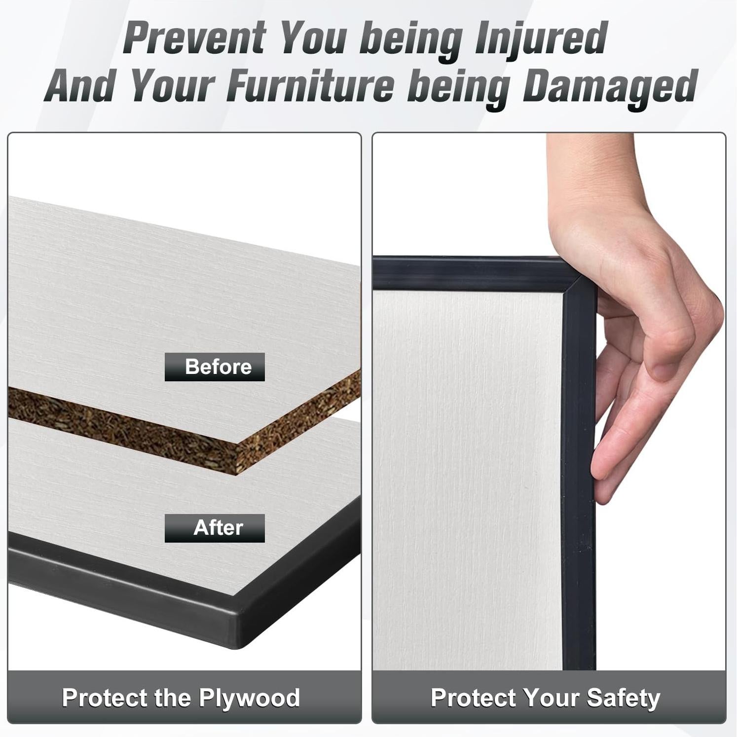 Bisel de goma Protalwell 1.5" x 6.1m autoadhesivo negro